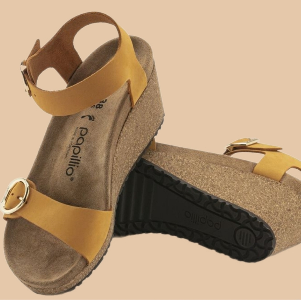 BIRKENSTOCK BY PAPILLIO WOMENS Soley Nubuck Leather - Apricot 6/37